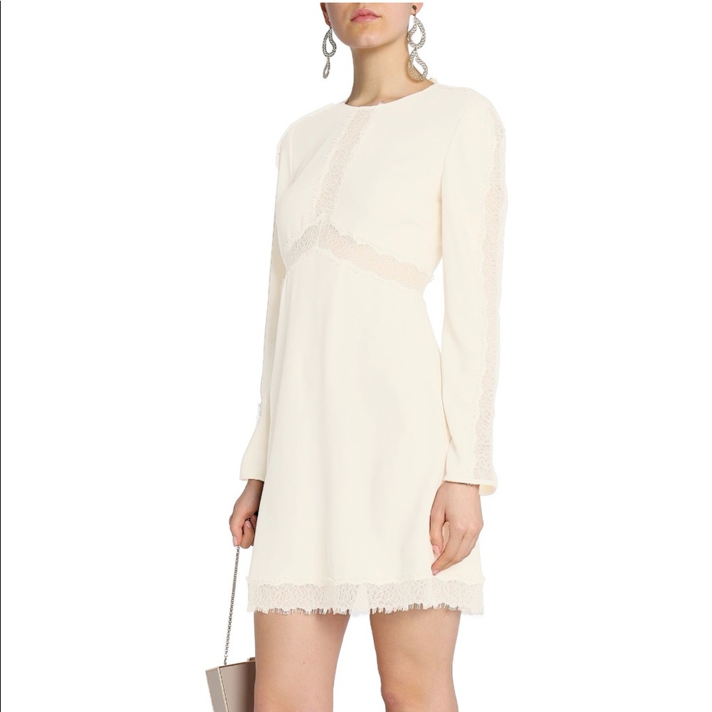 Zimmerman Corded lace-trimmed crepe dress